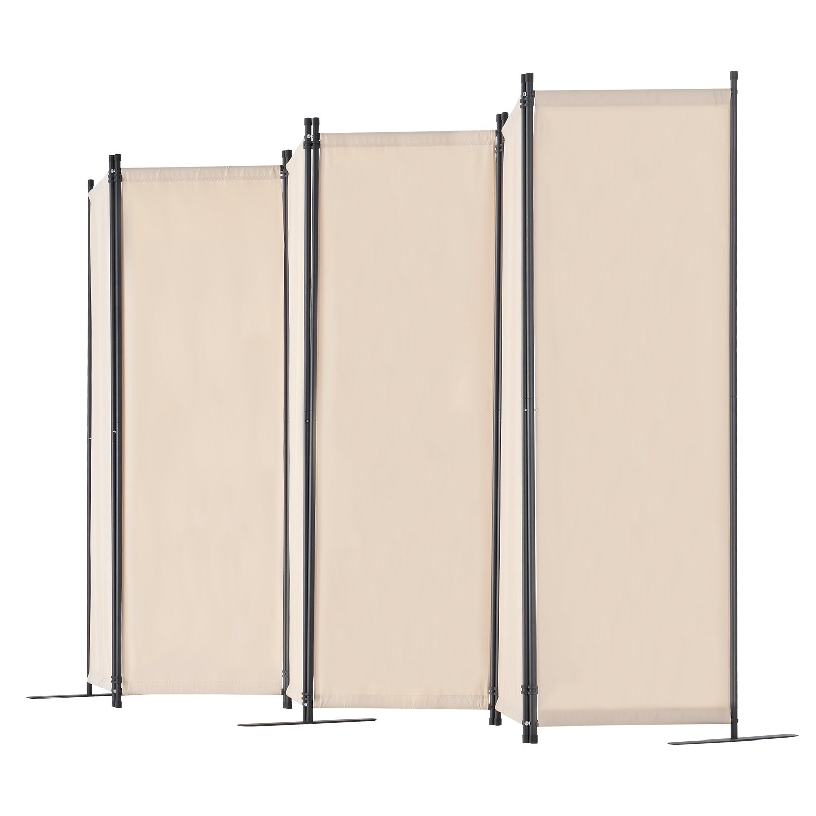 VEVOR Room Divider, 6 Panels Room Divider, Folding Privacy Screen and Portable Partition Divider for Room Separation, Freestanding Room Partitions for Office, Bedroom, Study, Beige
