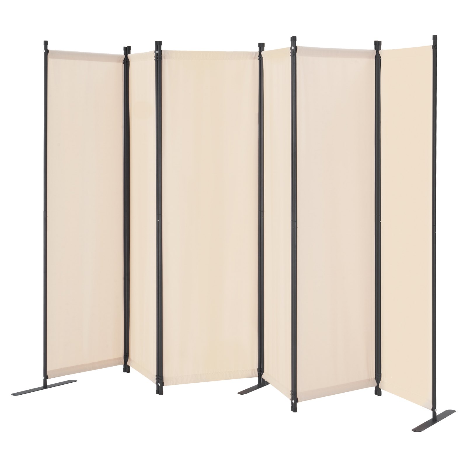 VEVOR Room Divider, 6 Panels Room Divider, Folding Privacy Screen and Portable Partition Divider for Room Separation, Freestanding Room Partitions for Office, Bedroom, Study, Beige
