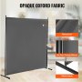 VEVOR 6FT Room Divider Single Panel Fabric Room Screen for Office Bedroom Grey