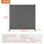 VEVOR Room Divider, Single Panel Room Divider, 6FT Privacy Screen Indoor, Partition Divider for Room Separation, Freestanding Room Divider Panel for Office, Bedroom, Grey