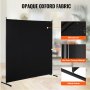 VEVOR 6FT Room Divider Single Panel Fabric Room Screen for Office Bedroom Black