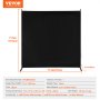 VEVOR Room Divider, Single Panel Room Divider, 6FT Privacy Screen Indoor, Partition Divider for Room Separation, Freestanding Room Divider Panel for Office, Bedroom, Black