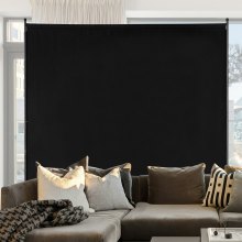 VEVOR 6FT Room Divider Single Panel Fabric Room Screen for Office Bedroom Black