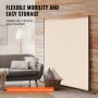 VEVOR 6FT Room Divider Single Panel Fabric Room Screen for Office Bedroom Beige