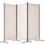 VEVOR Room Divider, 3 Panel Room Divider, Folding Privacy Screen and Portable Partition Divider for Room Separation, Freestanding Room Partitions for Office, Bedroom, Study, Beige