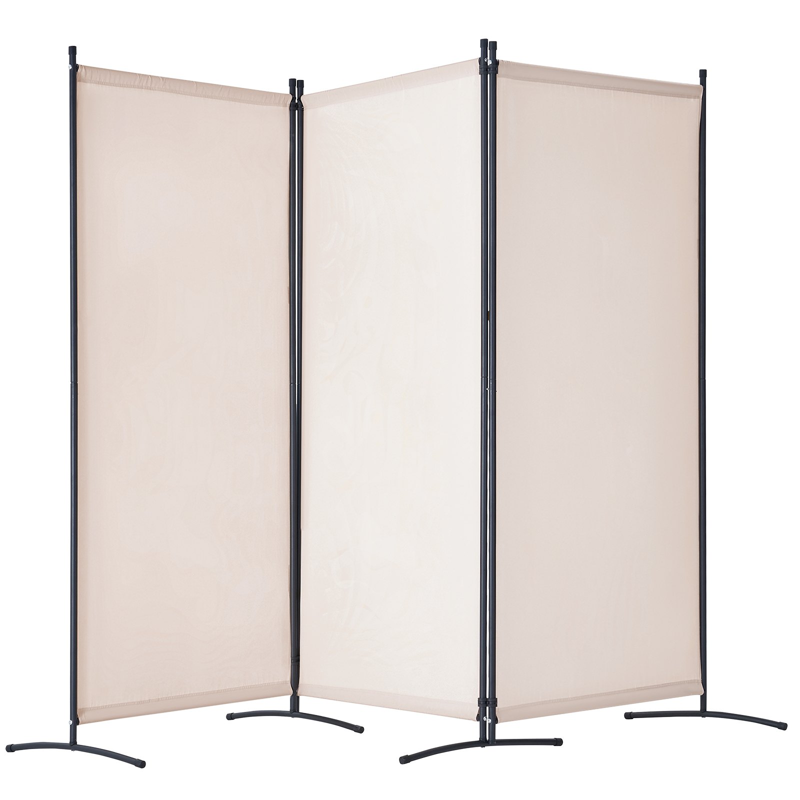 VEVOR Room Divider, 3 Panels Room Divider, Folding Privacy Screen and Portable Partition Divider for Room Separation, Freestanding Room Partitions for Office, Bedroom, Study, Beige