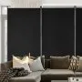 Biombo VEVOR de 3 paneles, biombo plegable y separador portátil para separar ambientes, separador independiente para oficina, dormitorio y estudio, color negro.