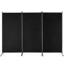 Biombo VEVOR de 3 paneles, biombo plegable y separador portátil para separar ambientes, separador independiente para oficina, dormitorio y estudio, color negro.