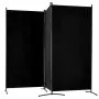 Biombo VEVOR de 3 paneles, biombo plegable y separador portátil para separar ambientes, separador independiente para oficina, dormitorio y estudio, color negro.