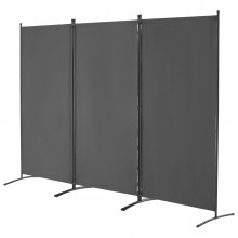 VEVOR Room Divider 3 Panels Fabric Room Privacy Screen for Office Bedroom Grey