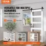 VEVOR Barn Door and Hardware Kit 36" x 84" Wood and Glass Sliding Barn Door Kit