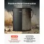 VEVOR Ash Bucket, 4 PCS with Lid, Shovel, Broom and Gloves, Metal Fireplace Charcoal Bucket and Ash Can, 15L Large Capacity for Fireplace, Fire Pits, Wood Burning Stoves, Indoor and Outdoor