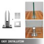 VEVOR Glass Railing Clamp 10PCS, Glass Railing 3.8x3.8x6.3 inch, Glass Clamp 304 Stainless Steel Silver for Glass Thickness 3/10" (8 mm) to 1/2" (12 mm), Balcony, Garden, Deck Handrail, Stair