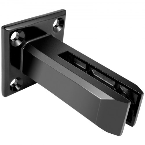 VEVOR Glass Railing Clamp 10PCS, Glass Railing 3.8x3.8x6.3 inch, Glass Clamp 304 Stainless Steel Black, Glass Railing Spigot Glass Thickness 3/10" to 1/2" Balcony, Garden, Deck Handrail, Stair