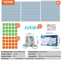 VEVOR Tent Fort Building Kit for Kids STEM Construction Toy Set Castle 120PCS