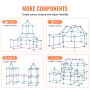 VEVOR Tent Fort Building Kit para niños STEM Construction Toy Set Castle 180PCS