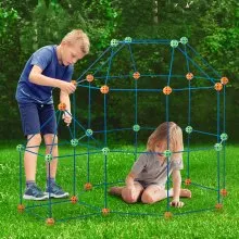 VEVOR Tent Fort Building Kit para niños STEM Construction Toy Set Castle 180PCS