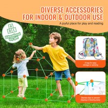 Kit de construction de tente fort VEVOR pour enfants, jouet de construction STEM phosphorescent 85P