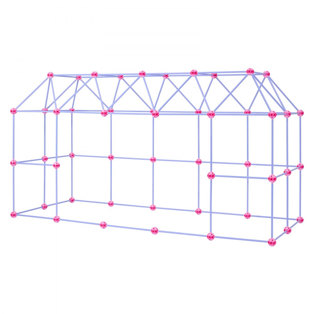 VEVOR Fort Building Kit for Kids, 180 PCS Creative STEM Construction Toys, for 4 5 6 7 8+ Year Old Boys Girls, Upgraded Balls, Ring & Ball Toss, Educational Activity, Indoor Outdoor Play, Storage Bag