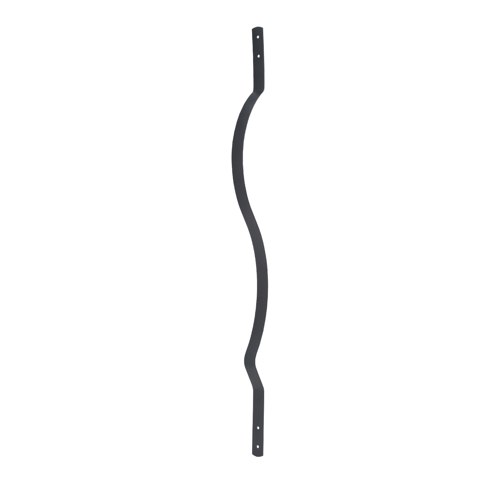 VEVOR 61 Pack Deck Balusters, 82 x 2.54 cm Metal Railing Spindles, Galvanized Steel Decking Stair Balusters with Screws, Stylish Wavy Design for Outdoor Deck, Porch & Staircase Railing Fence, Black