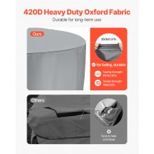 VEVOR Outdoor Hot Tub Cover Round 2000 x 850 mm Weatherproof and Waterproof Gray