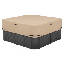 Outdoor Hot Tub Cover 85 x 85 x 20 Inch Weatherproof and Waterproof Brown