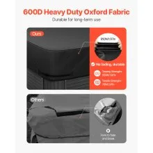 Outdoor Hot Tub Cover 88 x 88 x 20 Inch Weatherproof and Waterproof Black