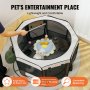 VEVOR Sammenleggbar Pet lekegrind 46 tommers Portable Hunde Lekegrind Crate Kennel for Cat