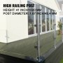 Vevor Balustrade Railing Posts, Glass Railing 41inch Stainless Steel Corner Post