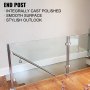 Vevor Balustrade Railing Posts, Glass Railing 38.58inch Stainless Steel End Post