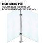 Vevor Balustrade Railing Posts, Glass Railing 41inch Stainless Steel Corner Post