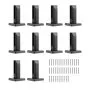 VEVOR Glass Clamp 10 PCS Square Railing Bracket for 0.31 "-0.47 " Glass Black