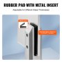 VEVOR Glass Clamp 10 PCS Square Railing Bracket for 0.31 "-0.47 " Glass Silver