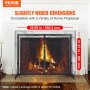 VEVOR Fireplace Screen 1 Panel with Door, Sturdy Iron Mesh Fireplace Screen, 39"(L) x31.6"(H) Spark Guard Cover, Simple Installation, Free Standing Fire Fence Grate for Living Room Home Decor Vintage