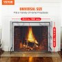 VEVOR Fireplace Screen Single Panel, Sturdy Iron Mesh Fireplace Screen, 906(L) x720(H)MM Spark Guard Cover, Simple Installation, Free Standing Fire Fence Grate for Living Room Home Decor Modern