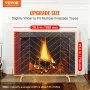 VEVOR Fireplace Screen Single Panel, Sturdy Iron Mesh Fireplace Screen, 980(L) x758(H)MM Spark Guard Cover, Simple Installation, Free Standing Fire Fence Grate for Living Room Home Decor Modern