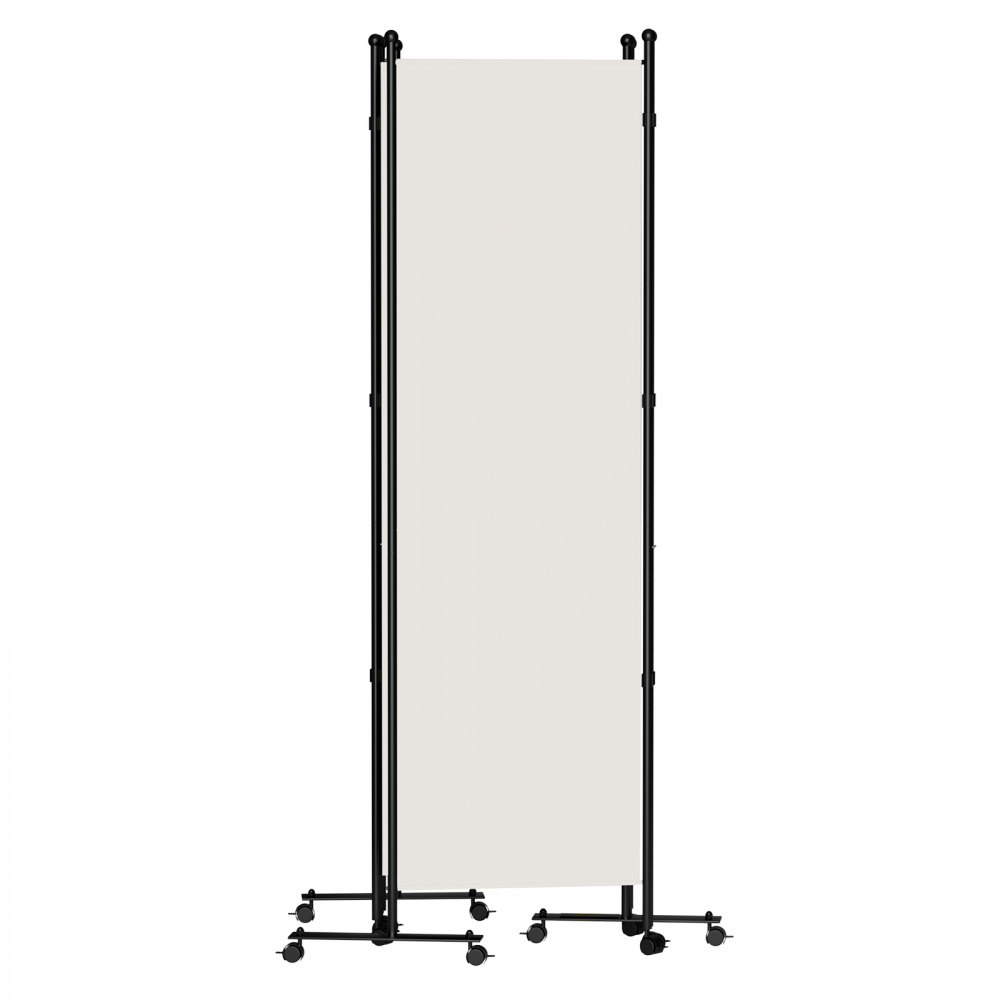VEVOR 6 Panel Room Divider, 6 FT Tall, Freestanding & Folding Privacy Screen w/ Swivel Casters & Aluminum Alloy Frame, Oxford Bag Included, Room Partition for Office Home, 121" W x 14" D x 73"H, White