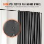 VEVOR Room Divider, 8 ft x 10 ft （96×120inch）Portable Panel Room Divider with Wheels Curtain Divider Stand, Room Divider Privacy Screen for Office, Bedroom, Dining Room, Study, Light Grey