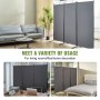 VEVOR Room Divider, 6.1 ft Room Dividers and Folding Privacy Screens (3-panel), Fabric Partition Room Dividers for Office, Bedroom, Dining Room, Study, Freestanding, Dark Gray