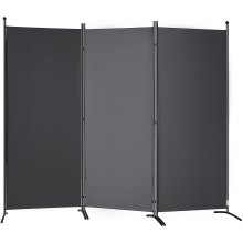 VEVOR Room Divider, 6.1 ft Room Dividers and Folding Privacy Screens (3-panel), Fabric Partition Room Dividers for Office, Bedroom, Dining Room, Study, Freestanding, Dark Gray