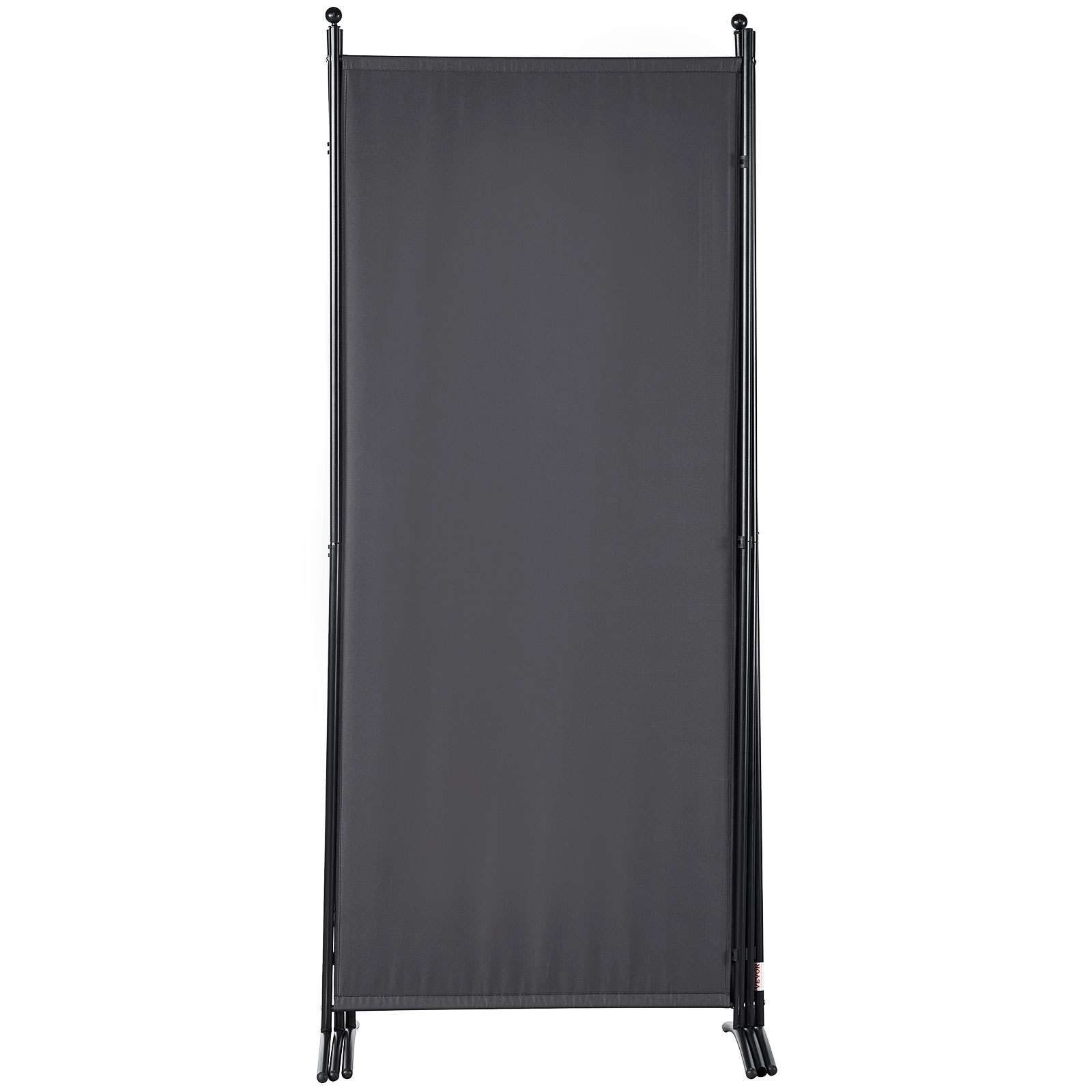VEVOR room divider, black frame with a solid black screen, standing upright against a white background.