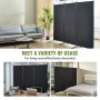 VEVOR Room Divider, 6.1 ft （102×71inch）Room Dividers and Folding Privacy Screens (3-panel), Fabric Partition Room Dividers for Office, Bedroom, Dining Room, Study, Freestanding, Black