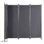 VEVOR Room Divider 4-Panel Folding Privacy Screen 224 cm x 30 cm x 171 cm Dark Gray