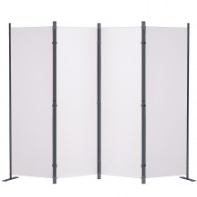 VEVOR Room Divider 4-Panel Folding Privacy Screen 88.2"x11.8"x67.3" White