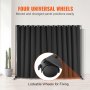 VEVOR Room Divider, 8 ft x 10 ft Portable Panel Room Divider with Wheels Curtain Divider Stand, Room Divider Privacy Screen for Office, Bedroom, Dining Room, Study, Black