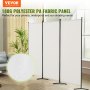 Room Divider 3-Panel Folding Privacy Screen Fabric Partition Office White