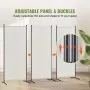 Biombo VEVOR de 3 paneles y mamparas plegables de privacidad, separador de tela para oficina, dormitorio, comedor y estudio, independiente, color blanco