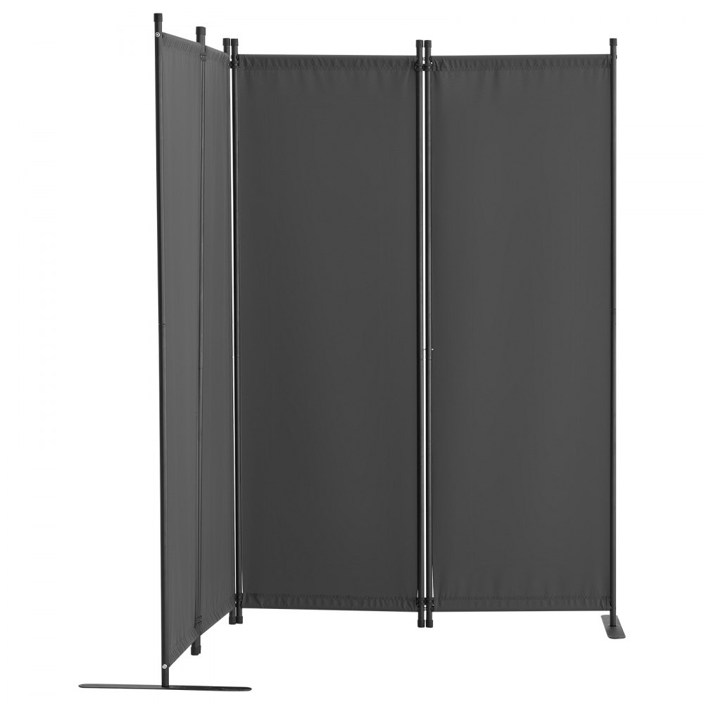VEVOR Room Divider,  4 Panel Room Dividers and Folding Privacy Screens, Fabric Partition Room Dividers for Office, Bedroom, Dining Room, Study, Freestanding, Light Gray