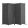 VEVOR Room Divider,  4 Panel Room Dividers and Folding Privacy Screens, Fabric Partition Room Dividers for Office, Bedroom, Dining Room, Study, Freestanding, Light Gray