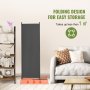 VEVOR Room Divider,  4 Panel Room Dividers and Folding Privacy Screens, Fabric Partition Room Dividers for Office, Bedroom, Dining Room, Study, Freestanding, Light Gray
